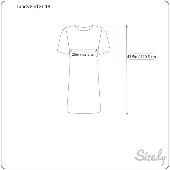 Lands End Plus Size 18 XL Knit Dress Striped Nautical Blue White Beach Casual - Picture 2 of 9